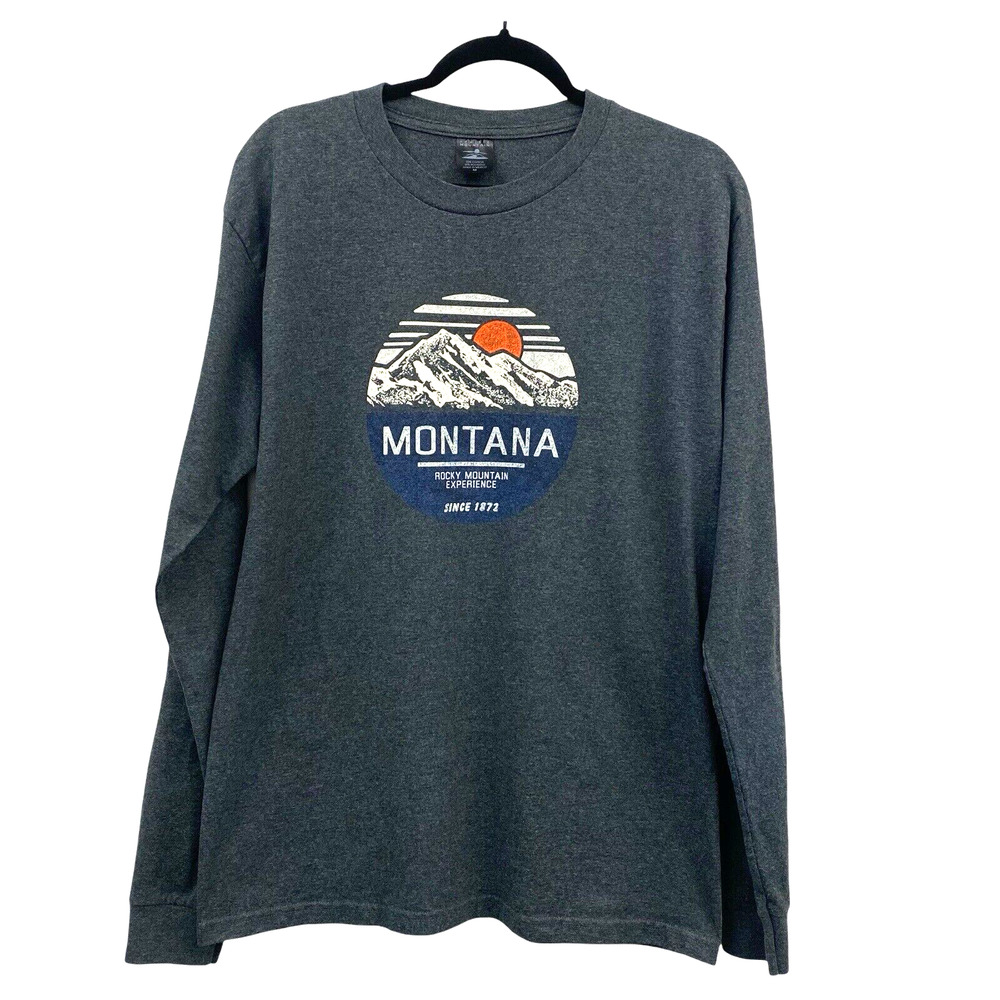 Montana Treasure State Camping Rocky Mountain Souvenir USA Long Sleeve T-shirt